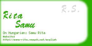 rita samu business card